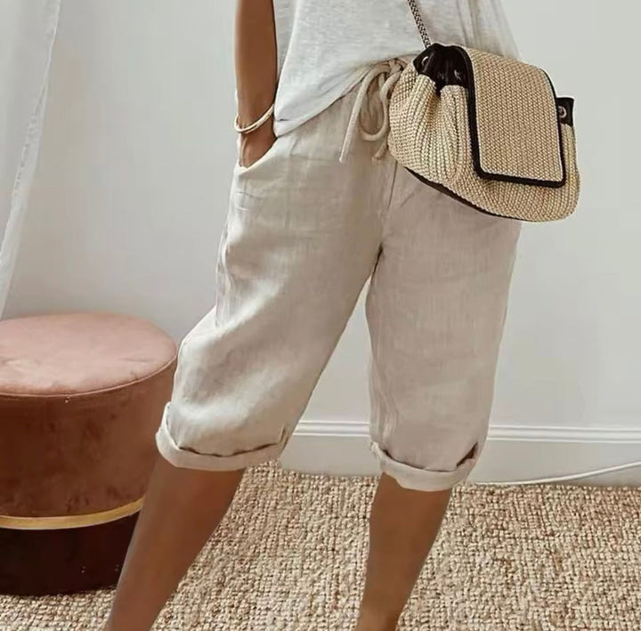Janet | Pantalones cortos de lino completos