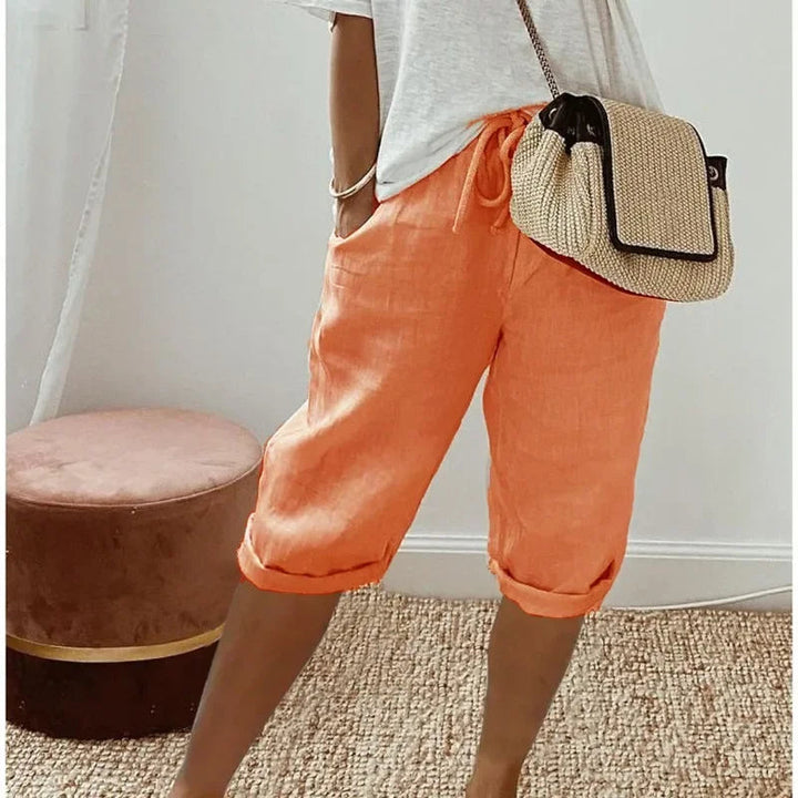Janet | Pantalones cortos de lino completos