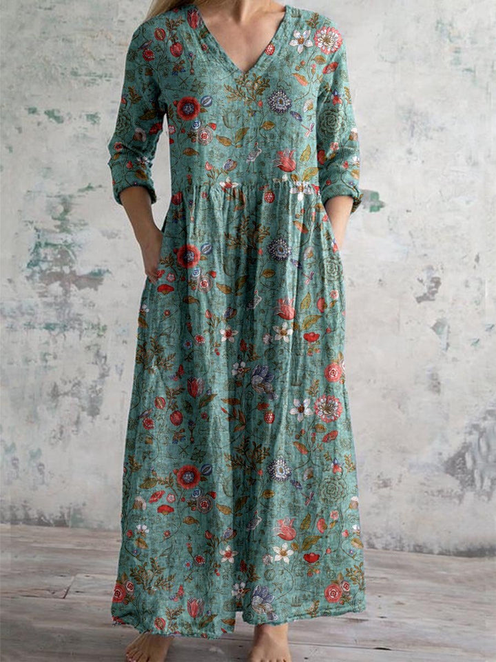 Elsie | Vestido de bolsillo vintage de corte holgado