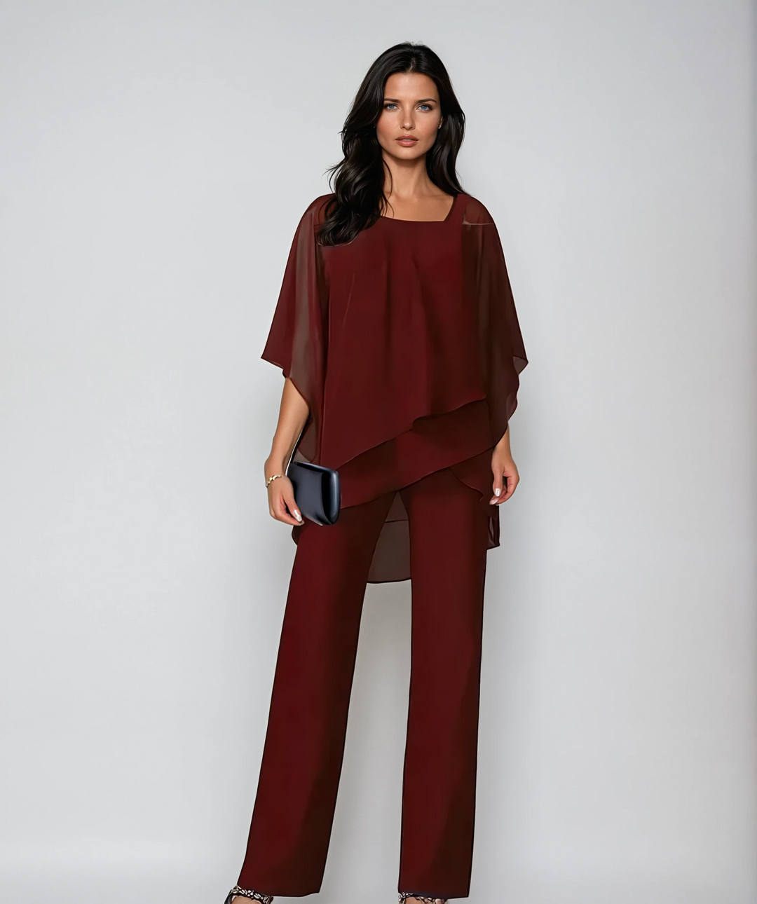 Mariella™ | Conjunto de Dos Piezas con Capas - Rojo