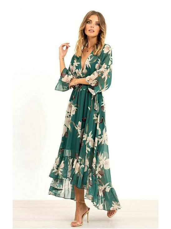 YASMINE™ - Elegante vestido kimono midi