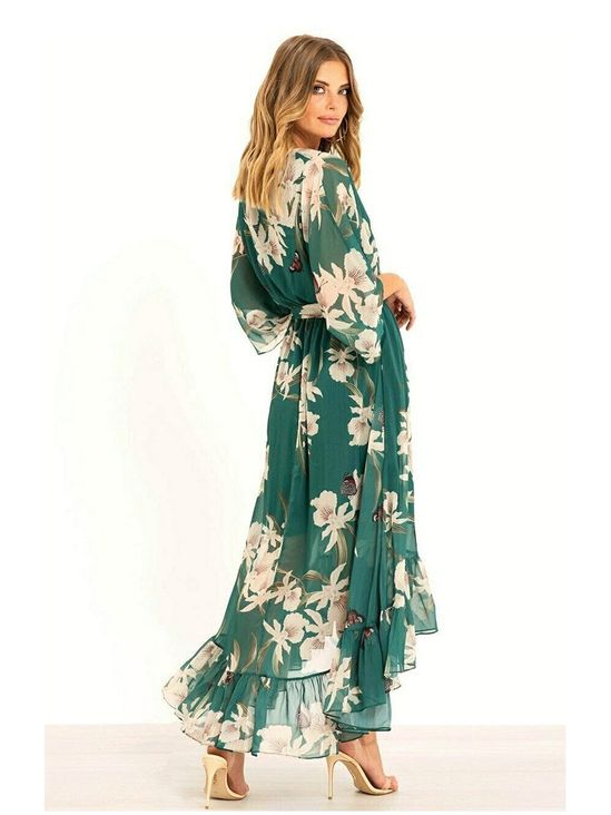 YASMINE™ - Elegante vestido kimono midi
