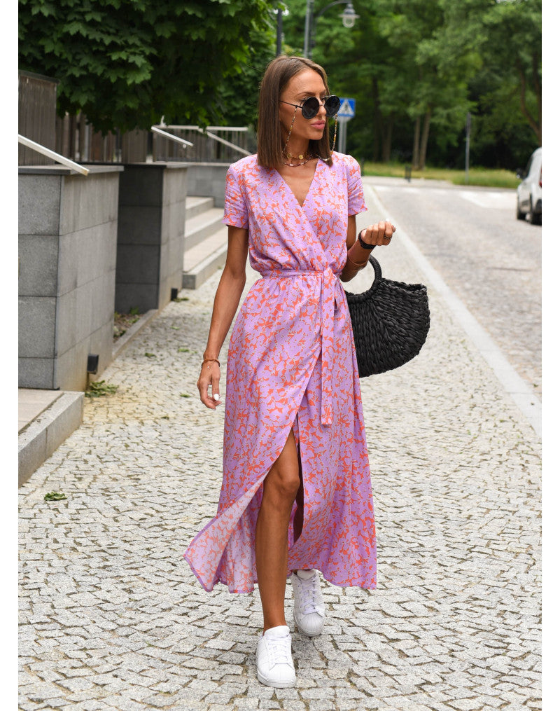 Tzahalit™ | Vestido Floral Elegante con Escote en V