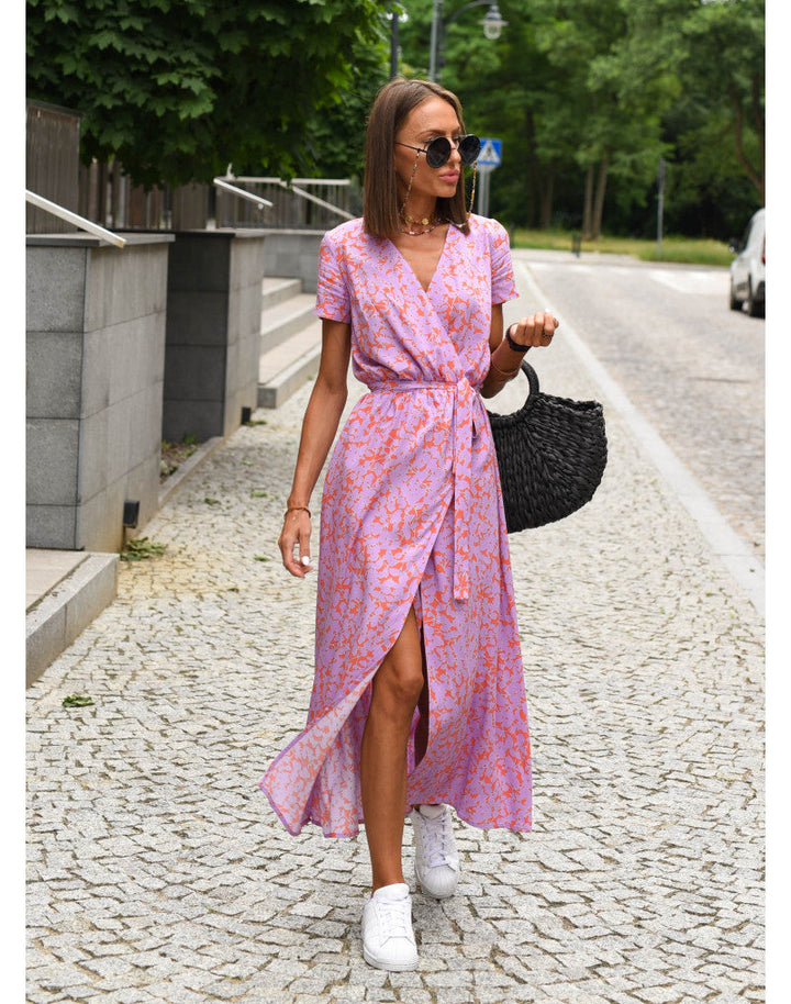 Tzahalit™ | Vestido Floral Elegante con Escote en V