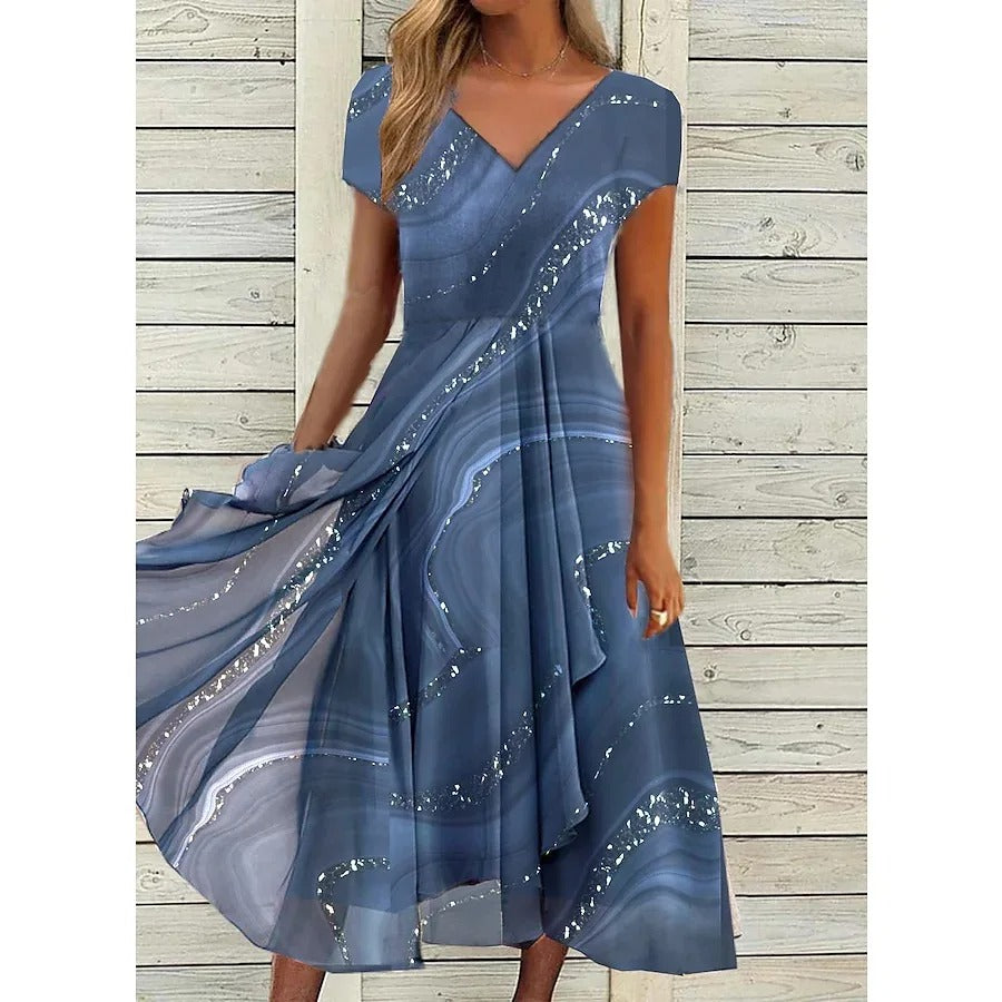 LYANNA™ - Vestido Midi Fluido con Escote en V