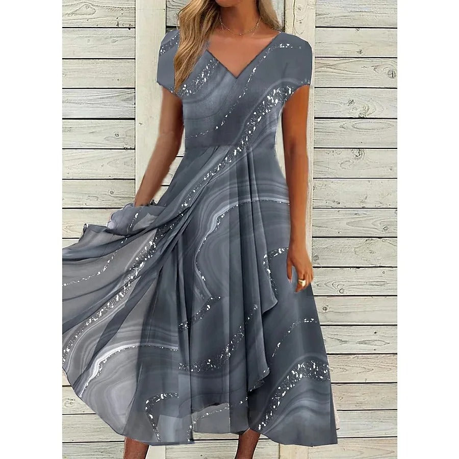 LYANNA™ - Vestido Midi Fluido con Escote en V