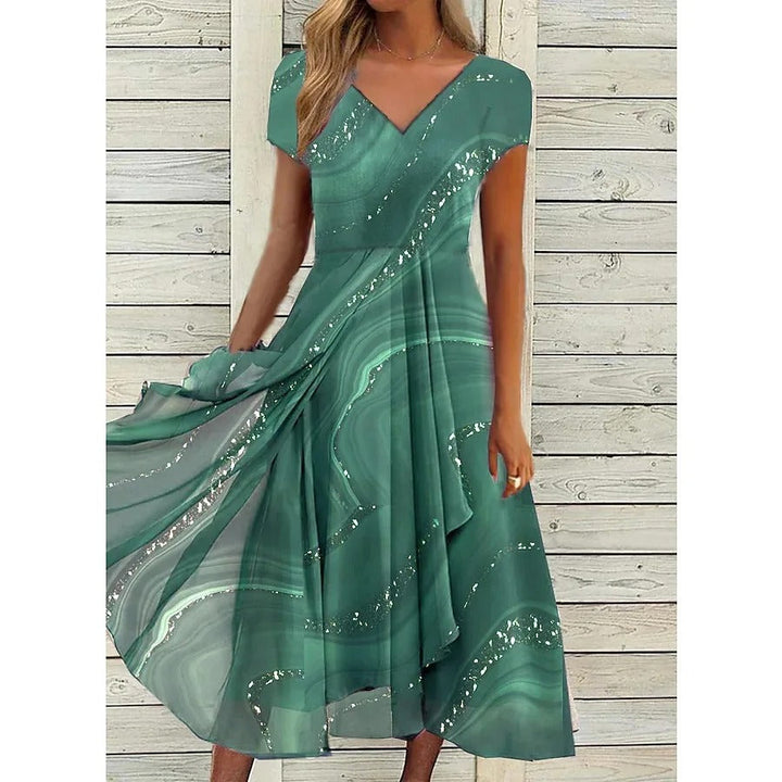 LYANNA™ - Vestido Midi Fluido con Escote en V