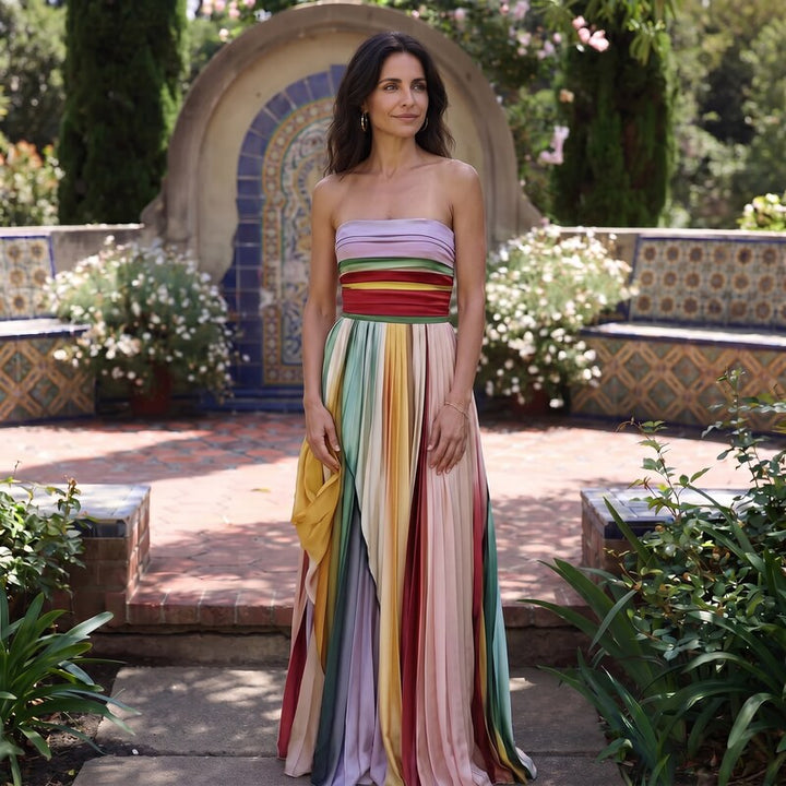 Talma™ | Vestido Línea A sin Tirantes