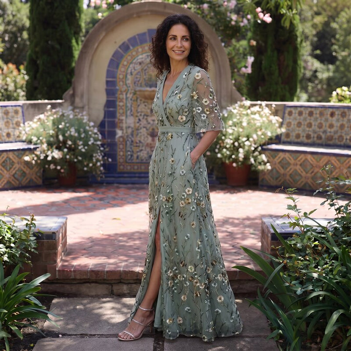 Hazel | Vestido Floral Cruzado Elegante