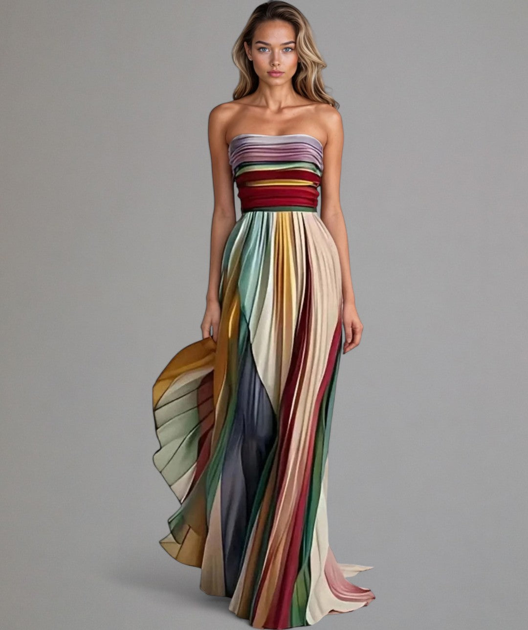 Talma™ | Vestido Línea A sin Tirantes