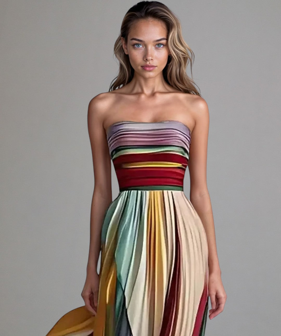 Talma™ | Vestido Línea A sin Tirantes