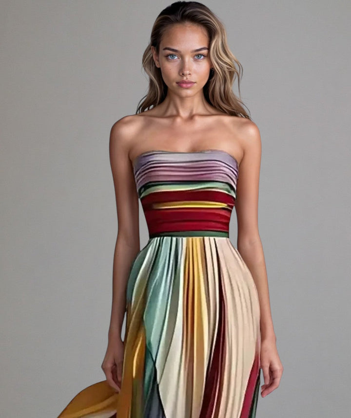 Talma™ | Vestido Línea A sin Tirantes