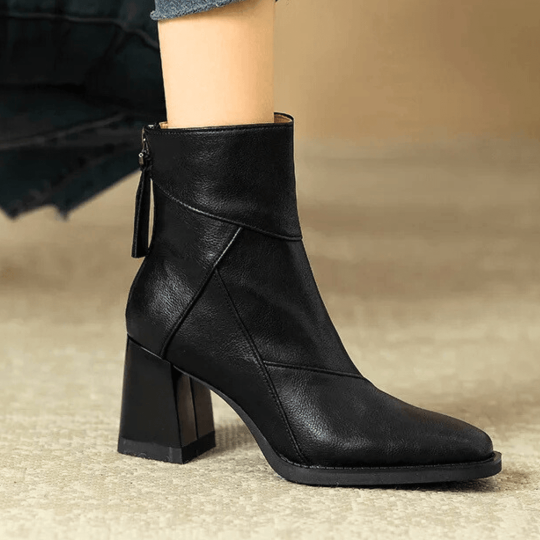 Einav - Botín retro de tacón grueso estilo británico