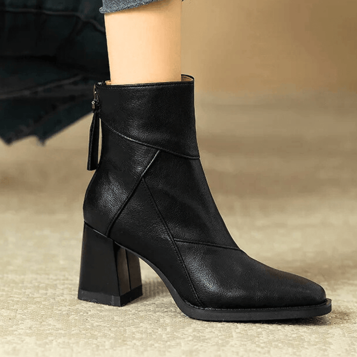 Einav - Botín retro de tacón grueso estilo británico