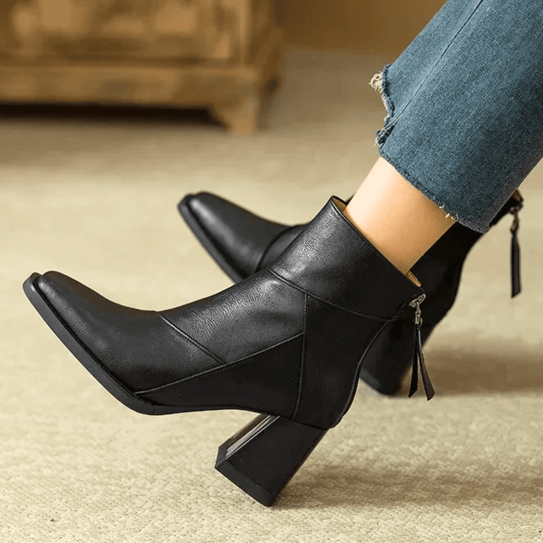 Einav - Botín retro de tacón grueso estilo británico