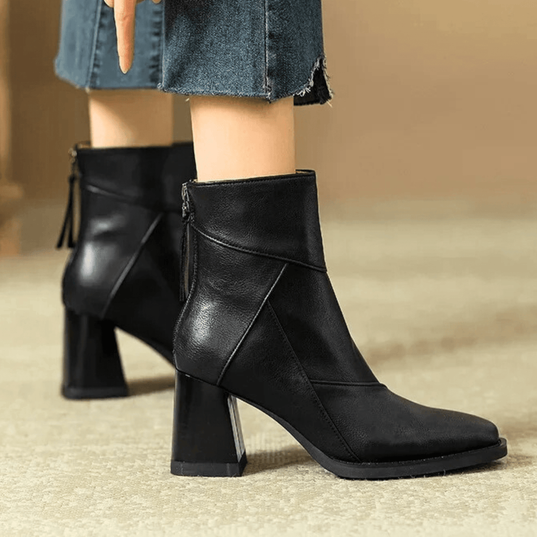Einav - Botín retro de tacón grueso estilo británico
