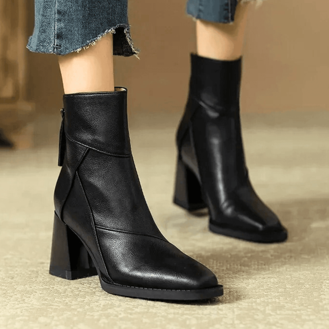 Einav - Botín retro de tacón grueso estilo británico