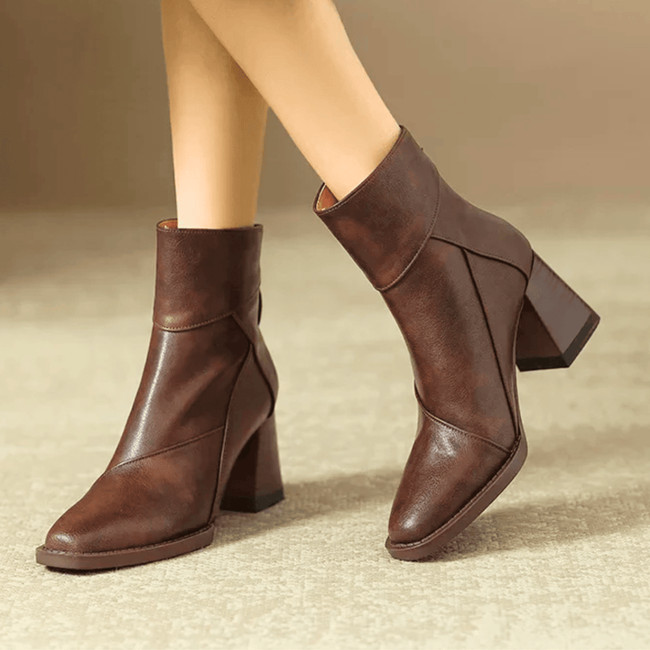 Einav - Botín retro de tacón grueso estilo británico