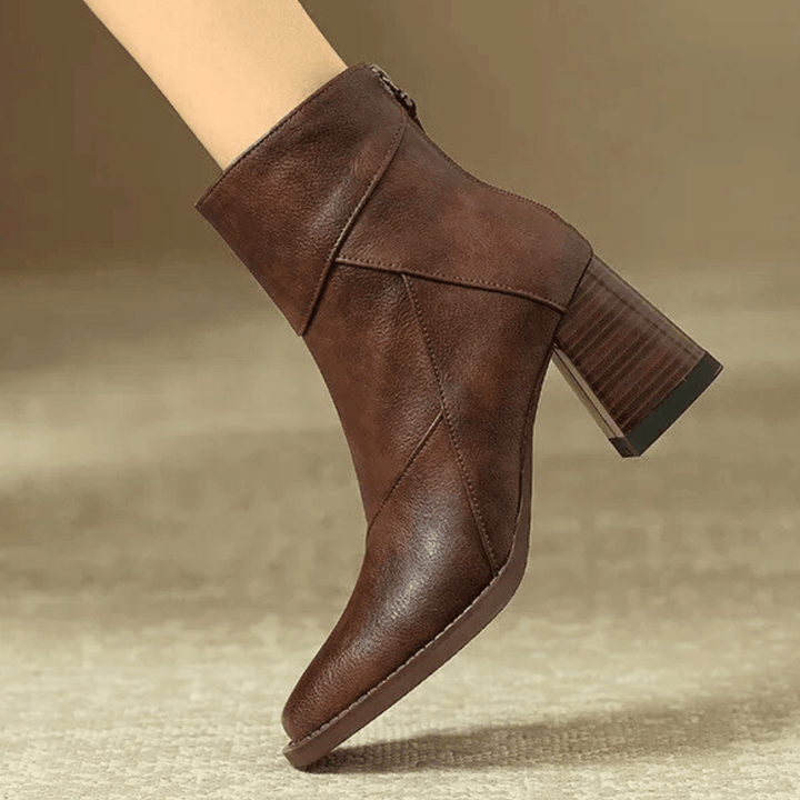 Einav - Botín retro de tacón grueso estilo británico