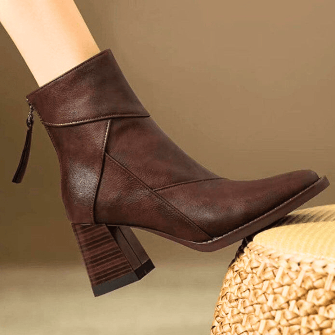 Einav - Botín retro de tacón grueso estilo británico