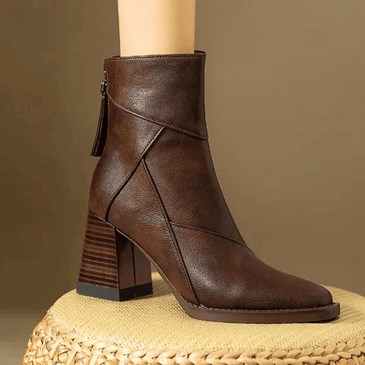 Einav - Botín retro de tacón grueso estilo británico